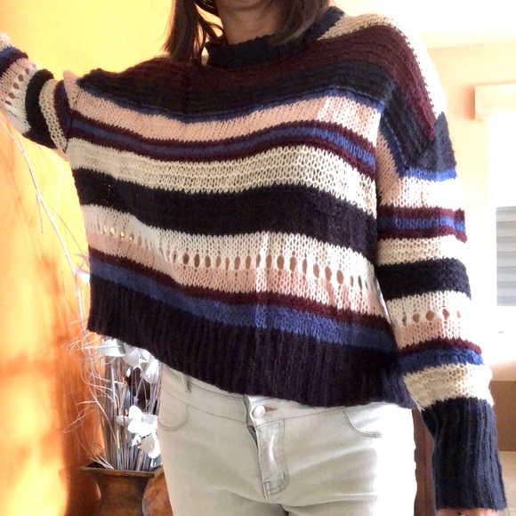 Charlotte Russe Striped Pullover - Picture 4 of 8